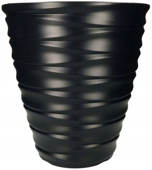 Doniczka wkład donica 419 czarna mrozoodporna fale