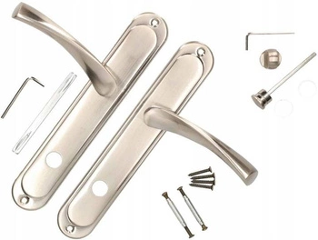 Klamka drzwiowa drzwi satyna okrągła wc 72 mm