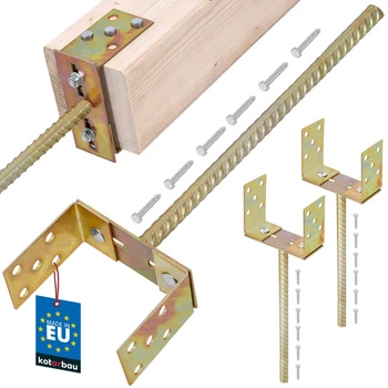 Podstawa słupa regulowana 0-160 mm z prętem 400 mm zestaw 2 szt.
