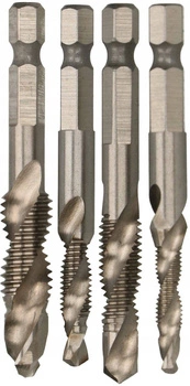 Zestaw wiertła gwintujące stal hss 4-szt. gwintowniki ⌀5-10 mm