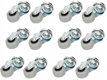 Kółko obrotowe meblowe 30 mm łożysko otwór koło - 12 szt.