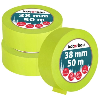 Taśma malarska papierowa neon 38 mm 50 m zestaw 3 szt.