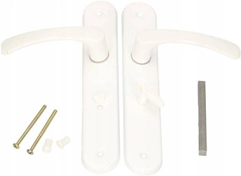 Klamka drzwiowa do drzwi biszkopt 72 biała wc