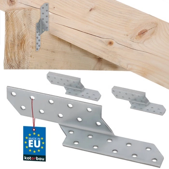 Łącznik ciesielski krokwiowy złącze płatwiowe lewy 170x35 mm zestaw 12 szt.