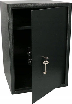 Sejf mechaniczny skrytka kasetka klucz stal 50x36