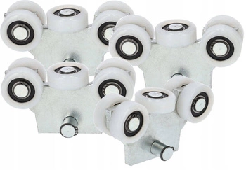 Wózek 43mm do bram drzwi przesuwnych 5 rolek - 4 szt.