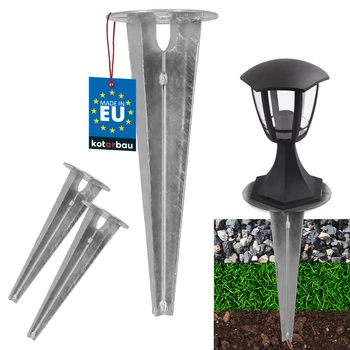 Podstawa do lamp ogrodowych wbijana do ziemi kotwa 115 mm zestaw 2 szt.