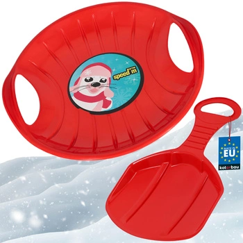 Sanki jabłuszko do zjeżdżania po śniegu czerwone zestaw 2 szt.