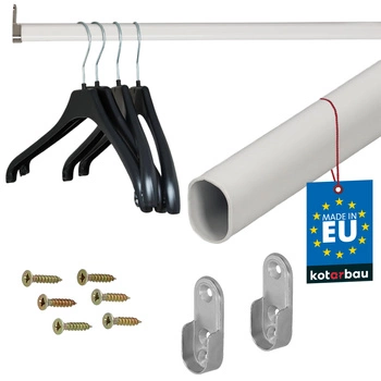 Drążek do szafy na ubrania malowany biały 100 cm