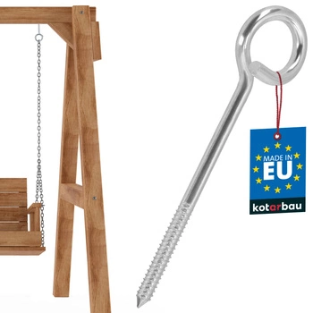 Hak huśtawkowy uchwyt wkręcany do drewna hamaka 240x12 mm