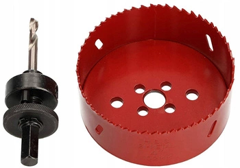 Otwornica bimetalowa 102mm koronka wietrło adapter