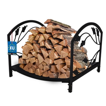 Stojak kosz na drewno kominkowe opałowe metalowy 40 cm