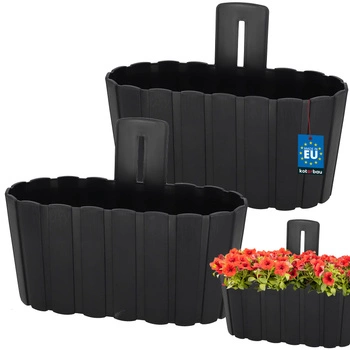 Doniczka ścienna ścienna biała wisząca 200 MM Zestaw 2 SZT