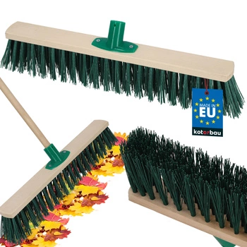 Szczotka miotła drewniana do liści podłóg kostki nylon 50 cm