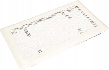 Kratka wentylacyjna kominkowa metalowa 16x30 cm - Kolor biały