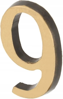 Cyfra na dom "9" numer domu na drzwi 3d 5cm patyna