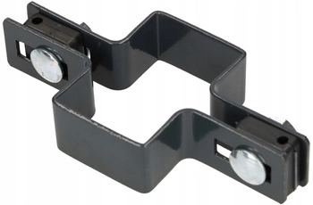 Obejma słupka paneli ogrodzeniowych 60x40 mm pośrednia - Kolor grafit