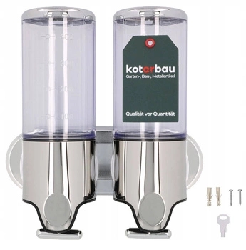 Dozownik ścienny do mydła płynu żelu łazienka 0,5 l - 2 szt.