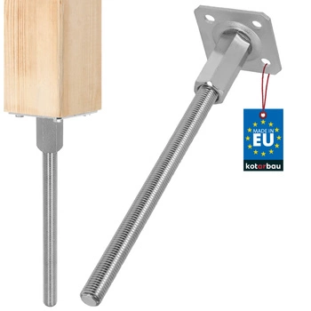 Podstawa słupa kotwa regulowana w pionie stalowa 80x330 mm