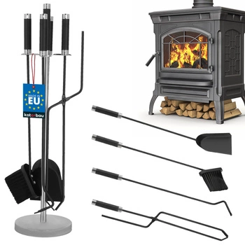 Zestaw kominka pieca kominkowy wieszak szczypce szczotka