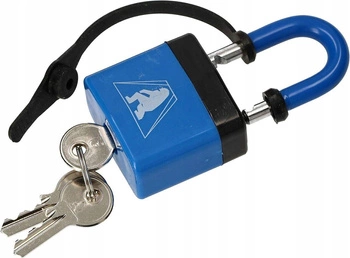 Kłódka blokada pałąkowa zabezpieczenie 46mm stal