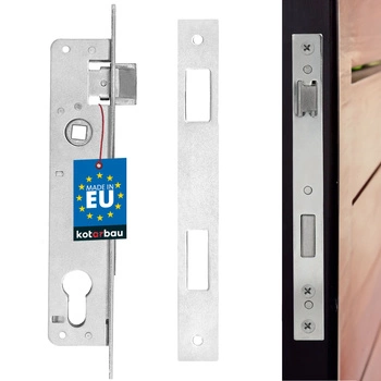 Zamek wpuszczany na wkładkę do drzwi furtki bramy stalowy 90/20 mm