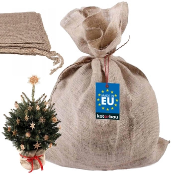 Worek jutowy naturalny przechowywanie choinka