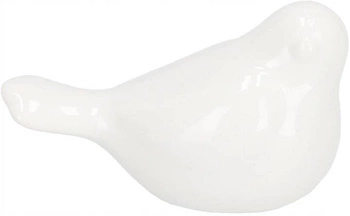 Ptaszek ptak figurka ozdobna ceramiczna biała