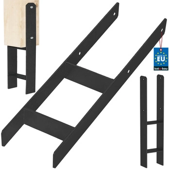 Podstawa słupa h do wmurowania stalowa ocynk czarna 160 mm