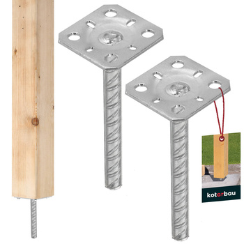 Podstawa słupa do wmurowania 80x80x200 mm zestaw 2 szt.